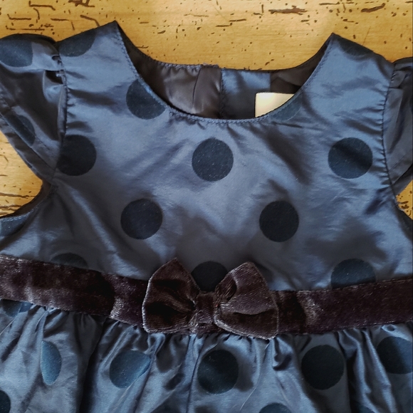 H&M 6-9mths Party Dress Navy Blue - Picture 3 of 5